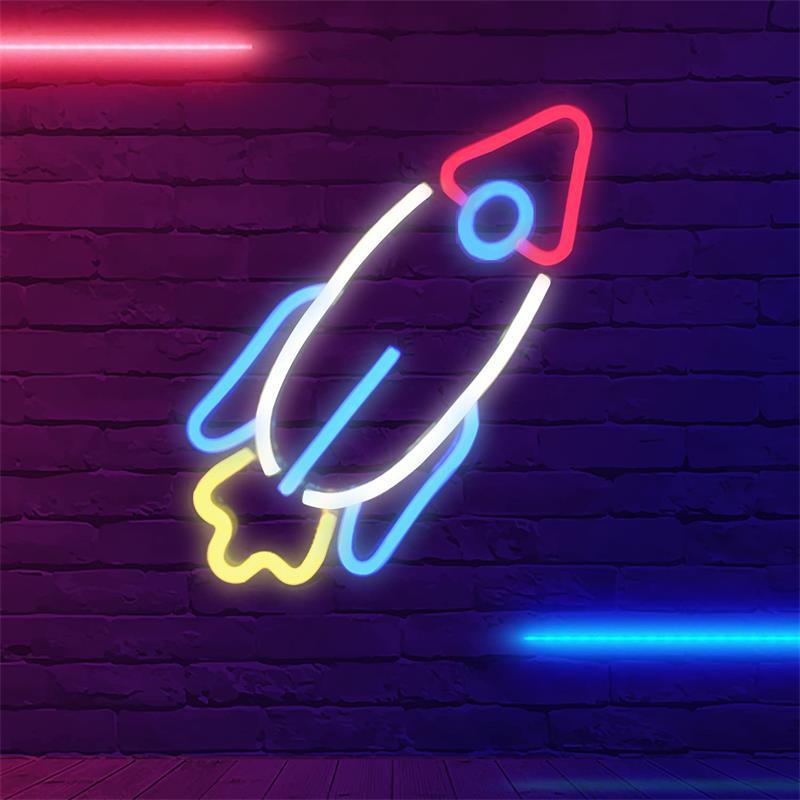 Acrylic Rocket Neon Light