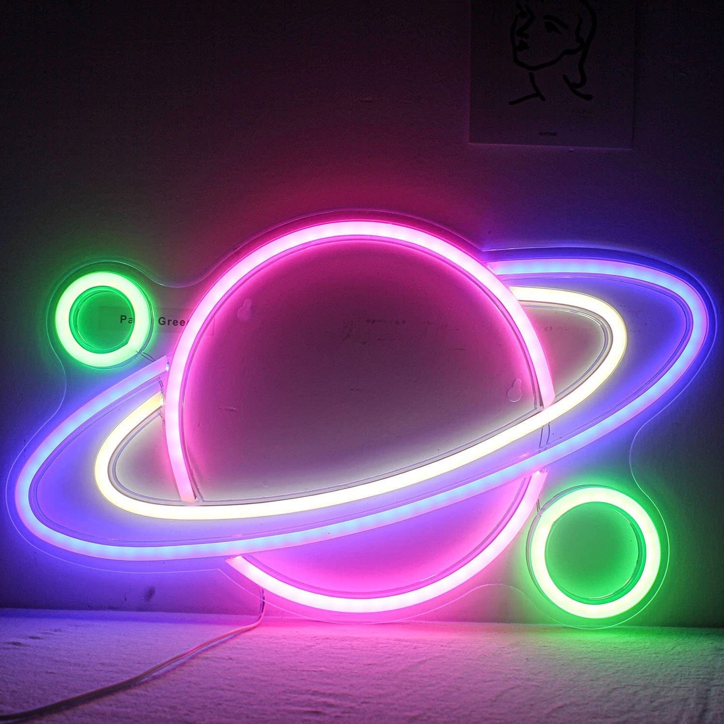 Planet Neon Acrylic USB Powered Party Decoration Nightlight