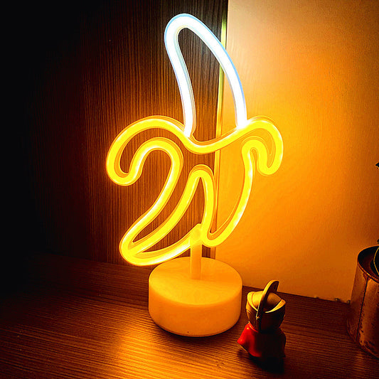 PVC Banana Decoration Yellow LED Modeling Light
