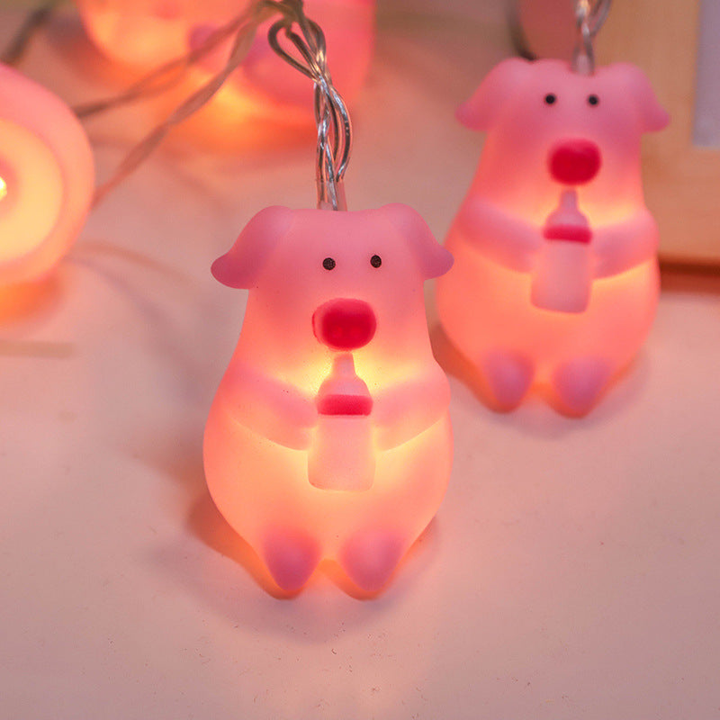 Led Rabbit And Pig Shape Decoration Lamp