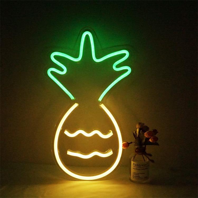 Acrylic Yellow Pineapple Neon Lamp Decoration Nightlight