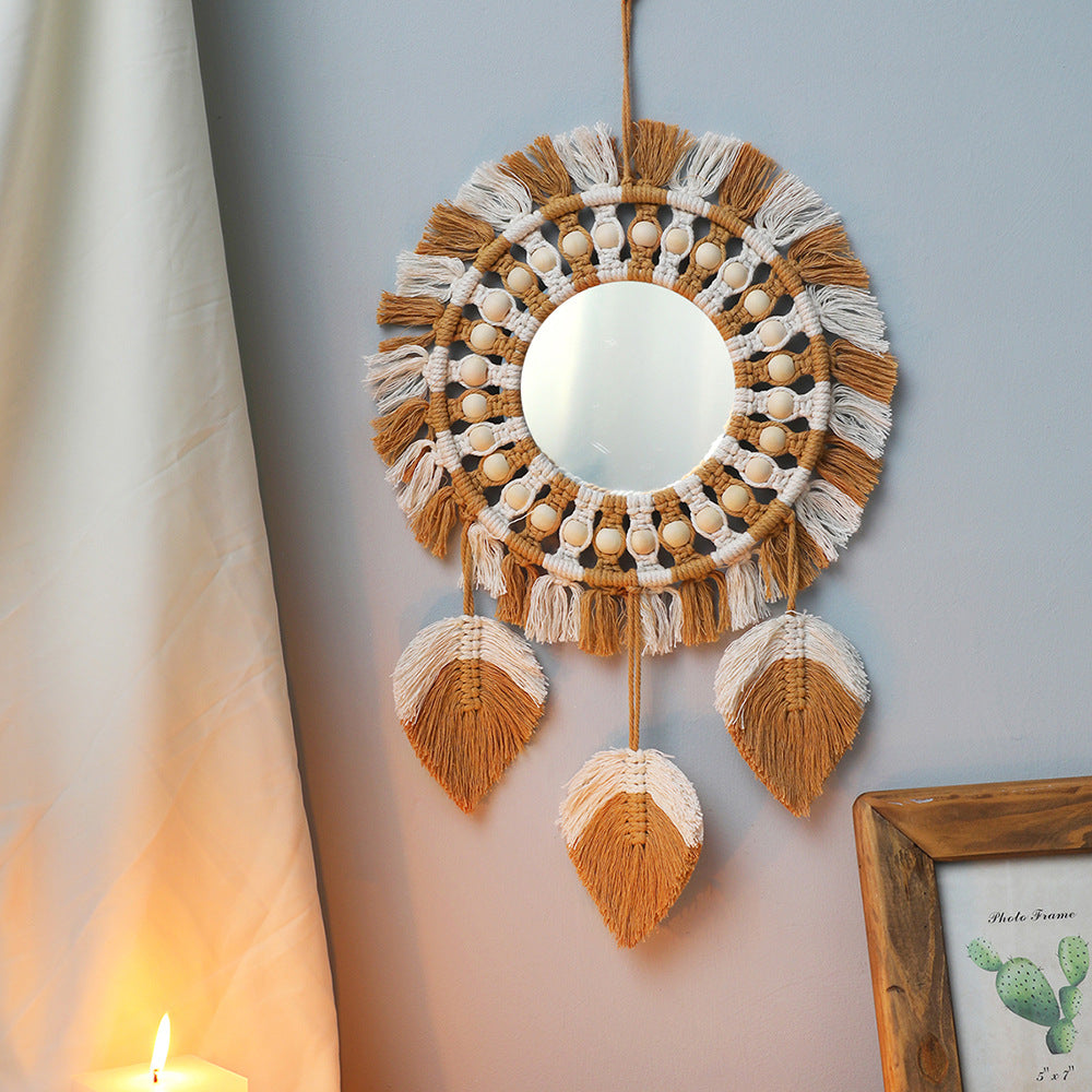 Weave Tassels Mirror Bohemian Wall Decorative