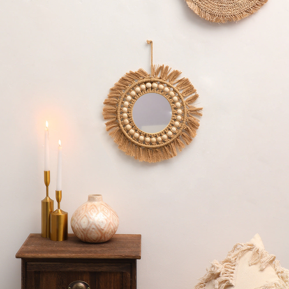 Tassels Weave Mirror Wall Decoration
