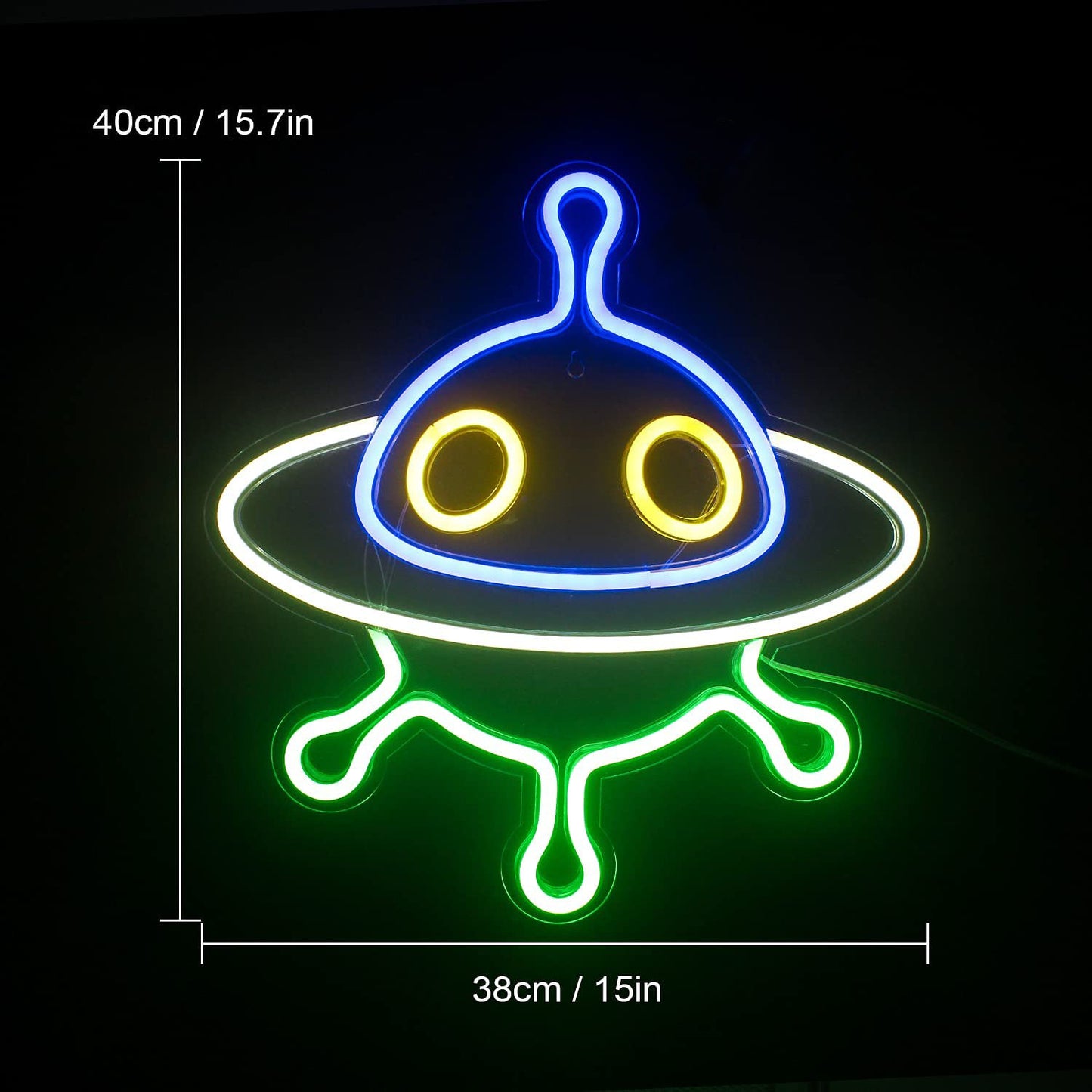 Colorful Spaceship USB Powered With Switch  Neon Design Lights