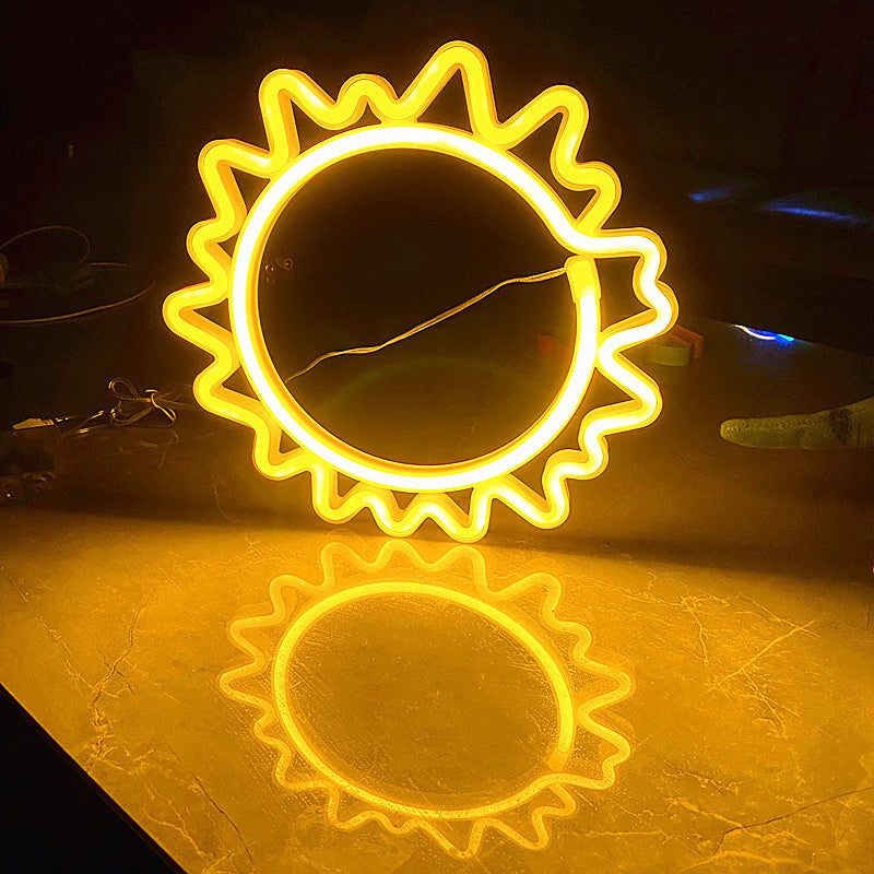 Sun Shaped Neon LED Modeling Light