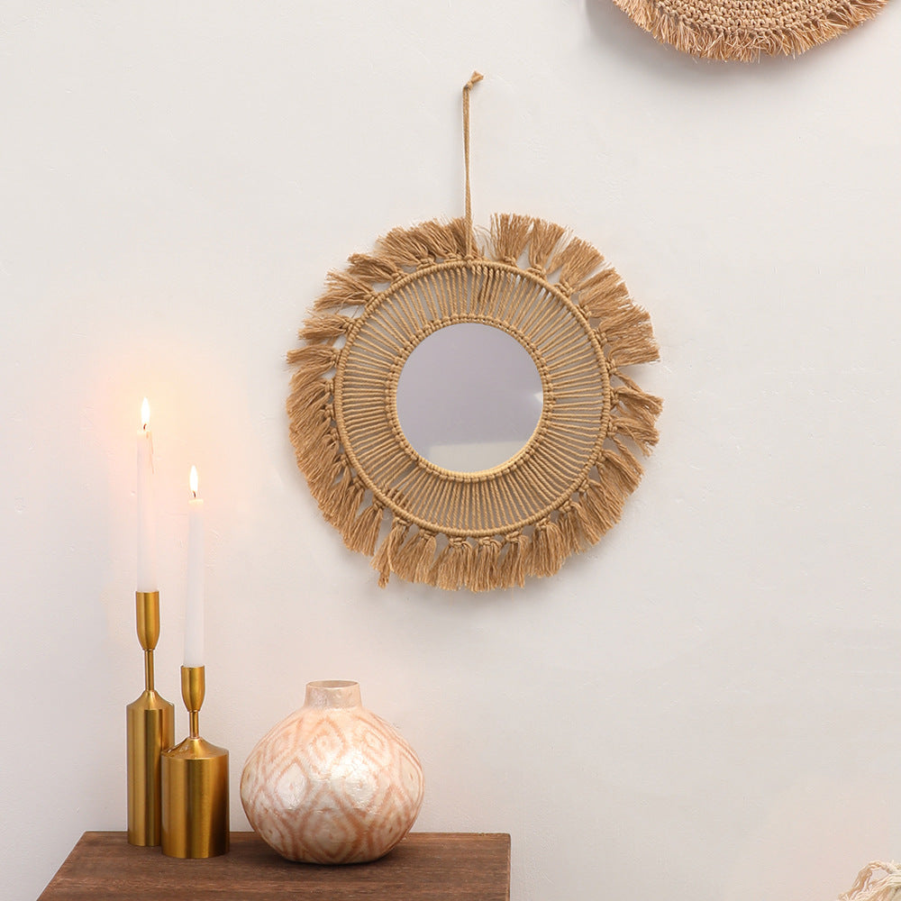 Tassels Weave Mirror Wall Decoration