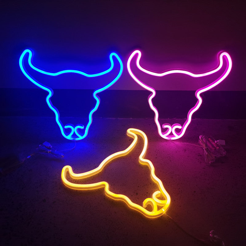 Bull-head Hanging LED Neon Design Lights