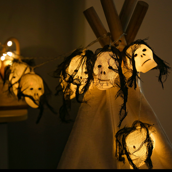 Halloween Skull Battery Powered  LED String Lights