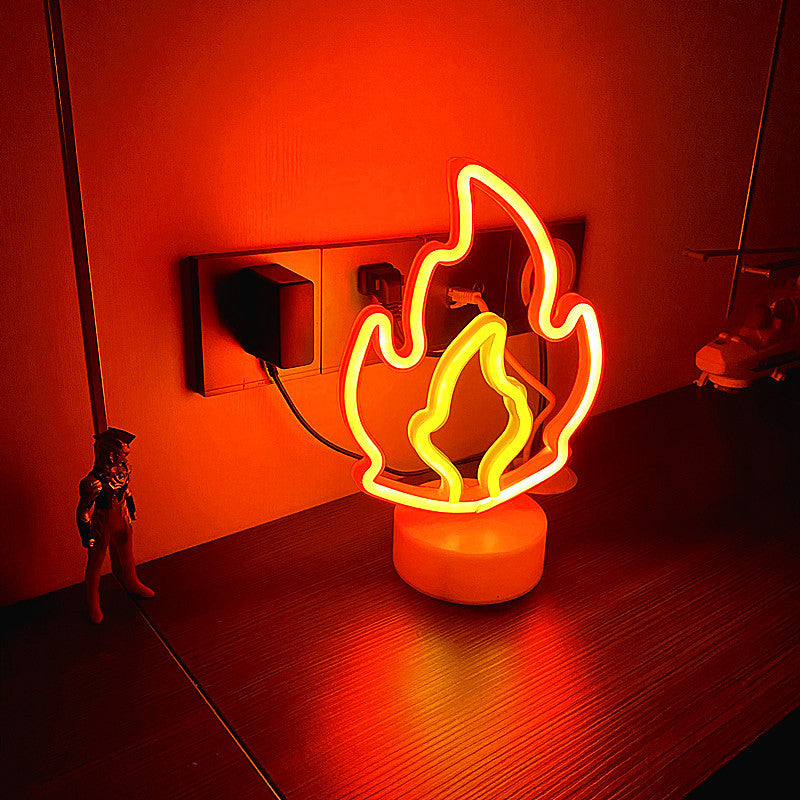PVC Base Flame Red LED Modeling Light