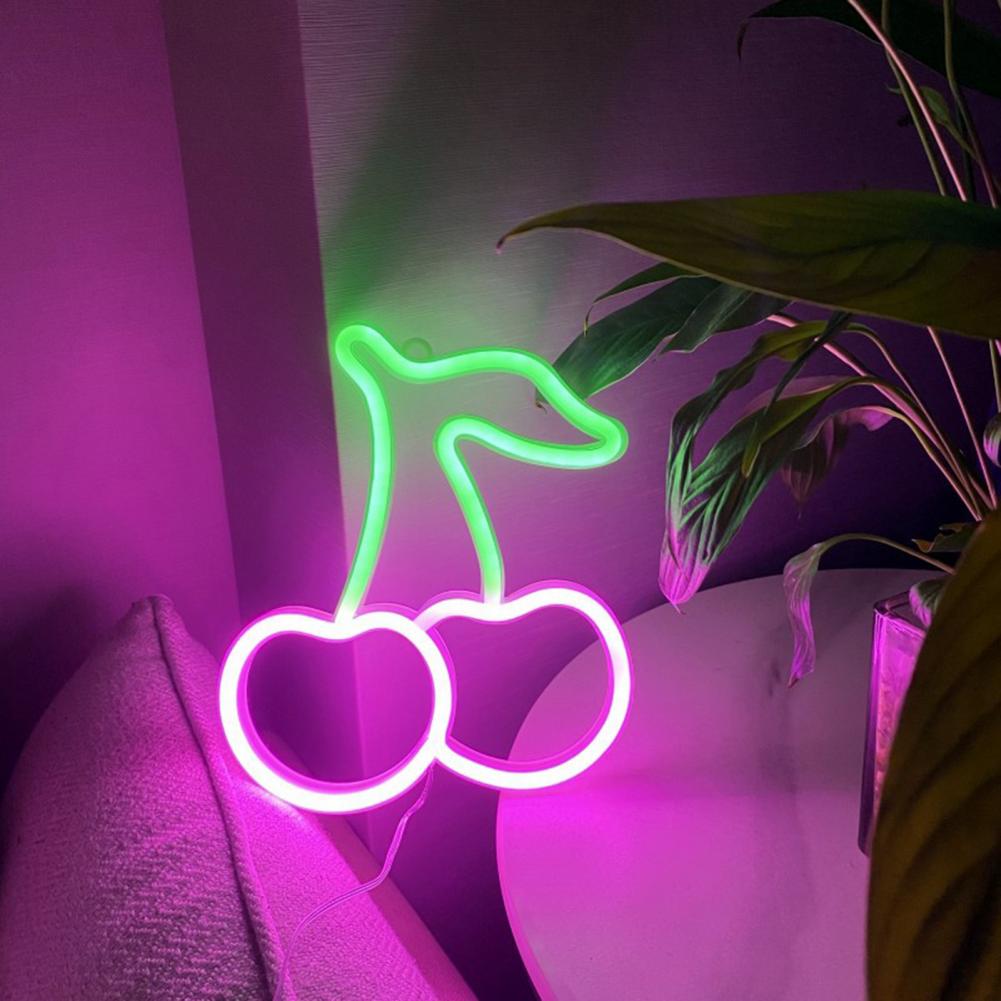 Cherry LED Neon Night Modeling Sign Lamp For Wall Art Room Decor