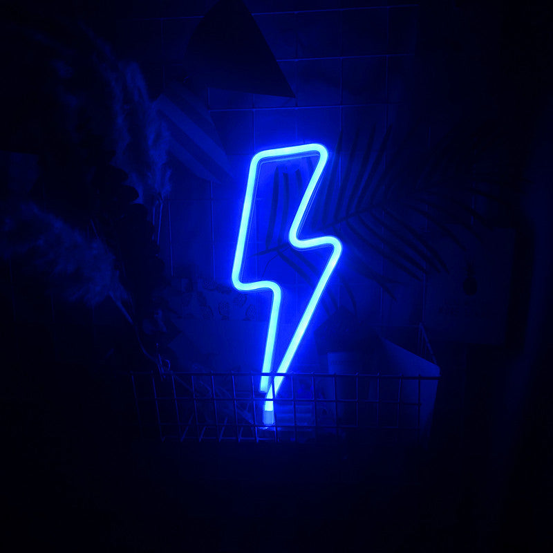 Lightning Shaped Neon Sign Fulmination Light Home LED Neon Light