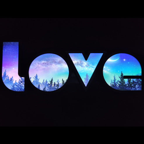 Love Letter LED Neon Lights Rainbow Color Love Shape Night Sign Lamp For Party Room Decor