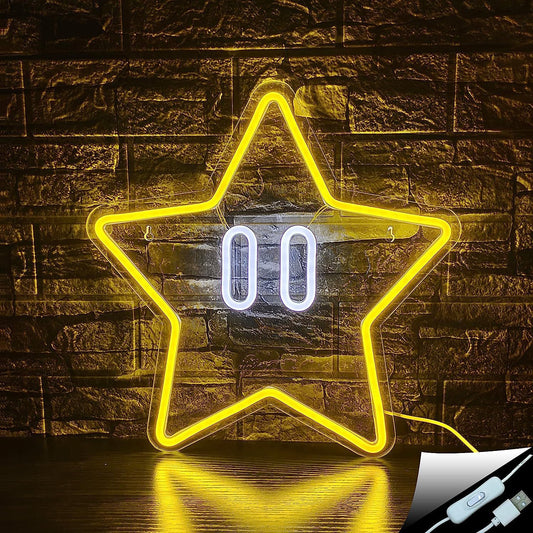 Star Shape LED Neon Sign Lights Sky Modeing Lamp Nightlight Ornaments