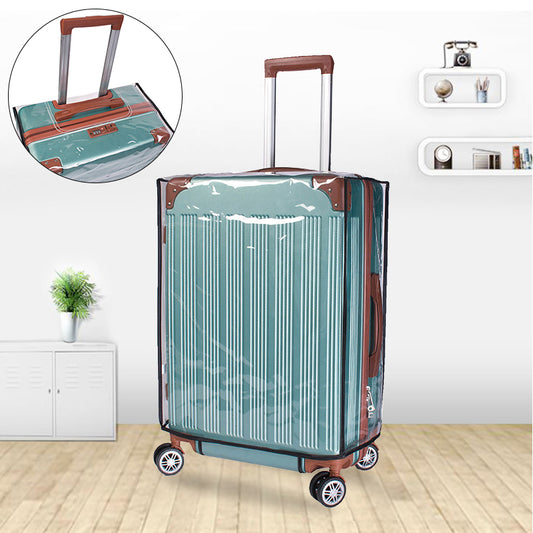 Full Transparent PVC Luggage Protector Cover Thicken Waterproof Trolley Suitcase Protector Rolling Luggage Cover Dustproof Travel Accessories