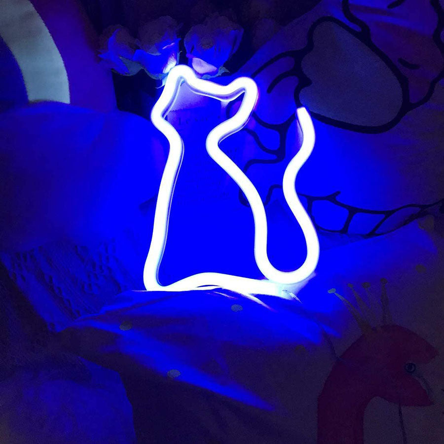 Cat Neon Light Sign LED Animal Figure Modeing Lamp Decor Ornaments for Room