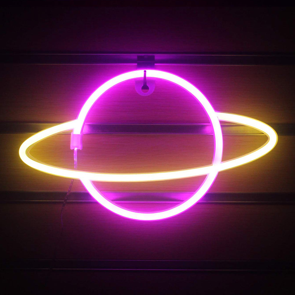 Planet Neon Light Sign Bedroom Decor Neon Sign Night Lamp for Rooms Wall Art