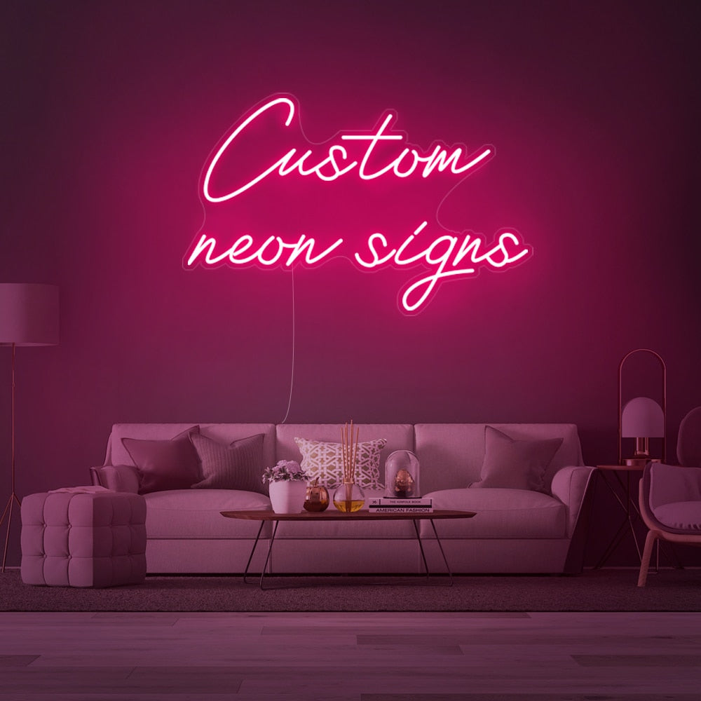 Private Custom Neon Sign Personalised Neon Light Sign Wedding Party Birthday Store Business Name Design Room Decor