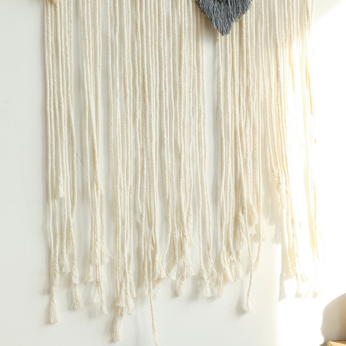 Nordic Style Weave Tassels Gray Wall Tapestry