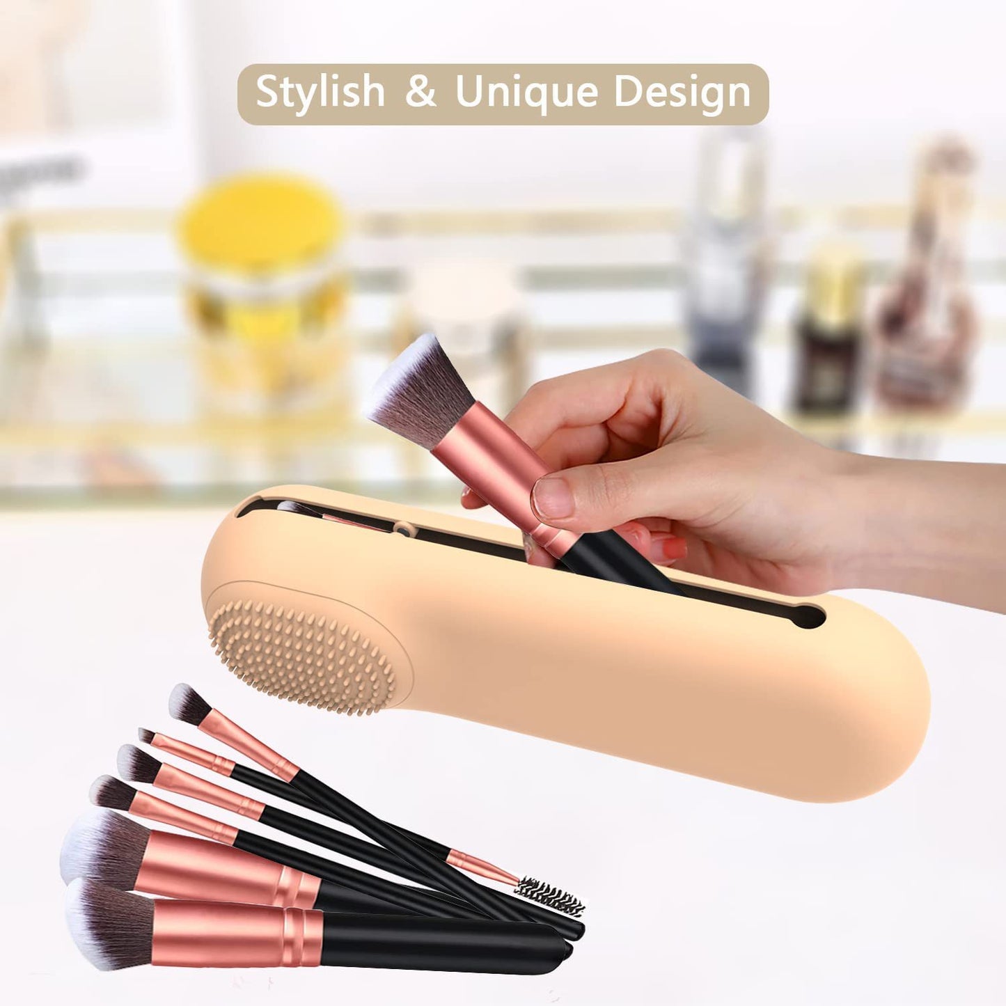Silicone Makeup Brush Storage Bag Waterproof Makeup Brush Travel Holder Magnetic Portable Cosmetic Bag Multipurpose Brushes Organizer