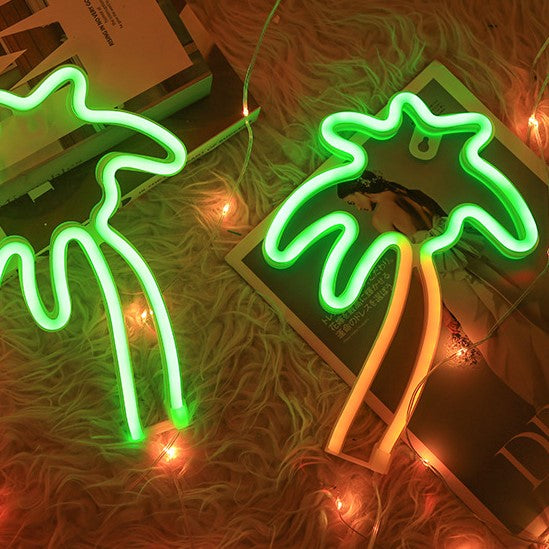 Coconut Tree Led Neon Light Palm Tree USB & Battery Powered Neon Night Lamps