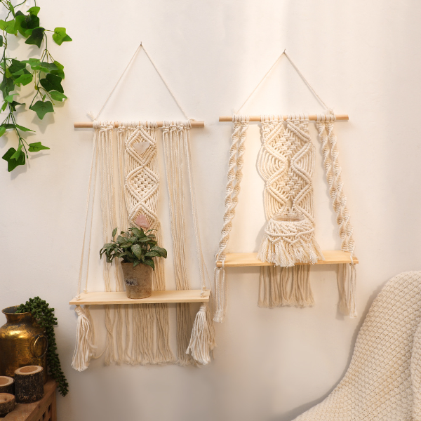 Handmade Simple Shelf Tassel Wall Decorative