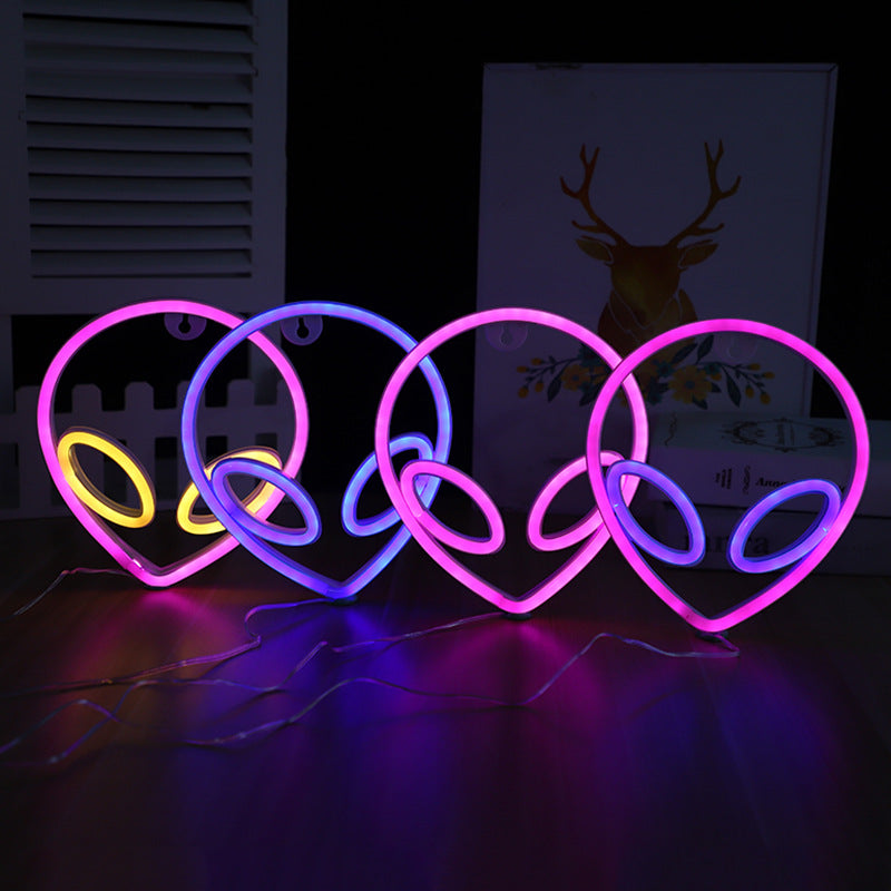 LED Aliens ET Colorful Neon Light  for Bedroom Decor Party Neon Sign