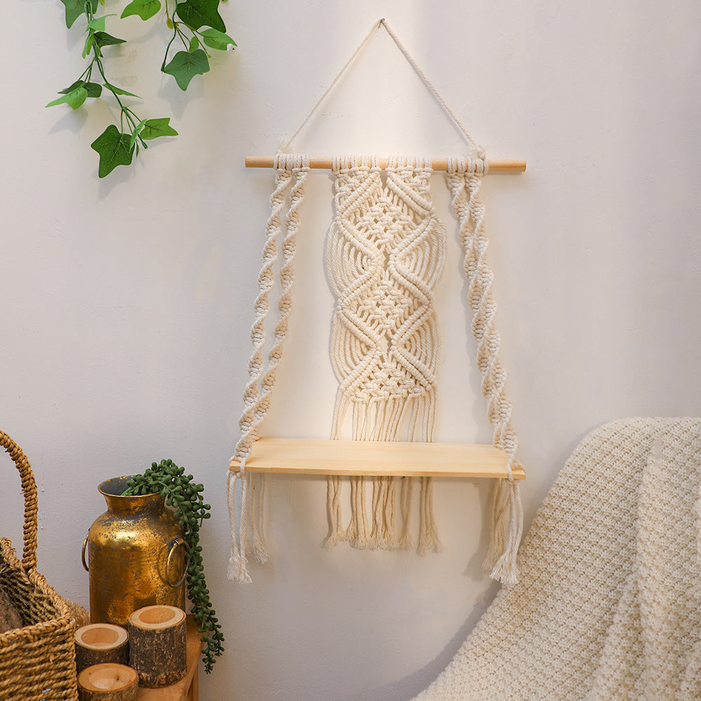 Bohemian Weave Tassels Shelf Wall Decorative
