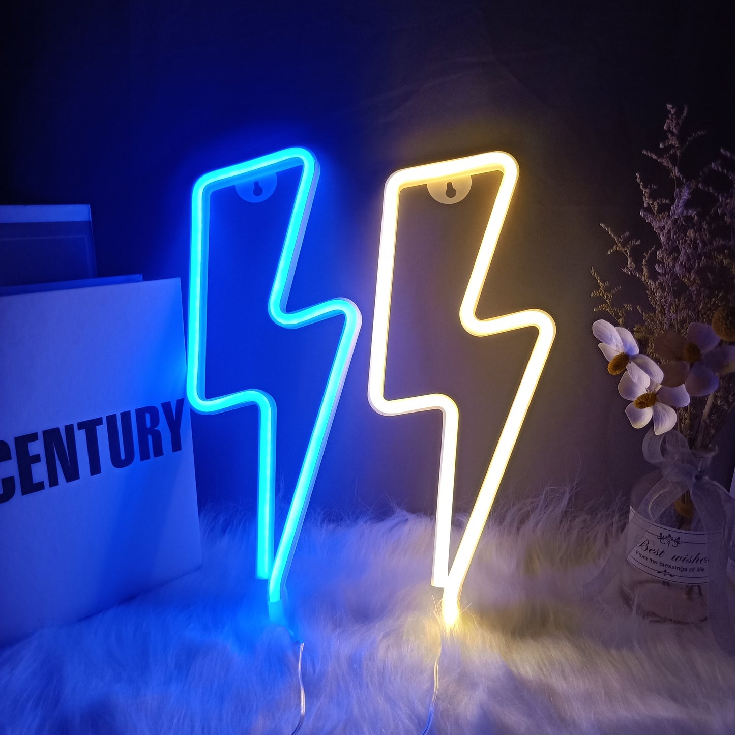 Lightning Shaped Neon Sign Fulmination Light Home LED Neon Light