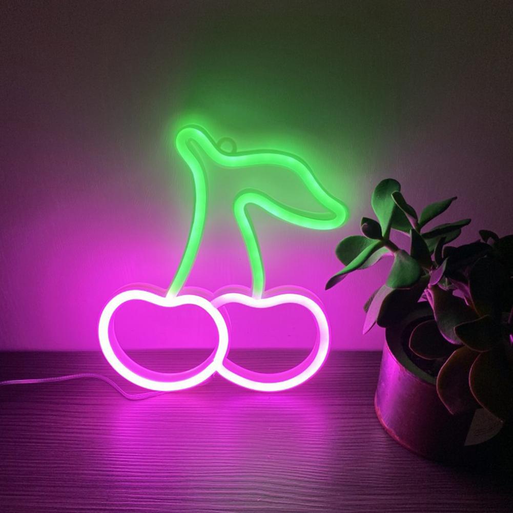 Cherry LED Neon Night Modeling Sign Lamp For Wall Art Room Decor