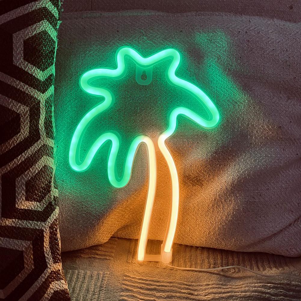 Coconut Tree Led Neon Light Palm Tree USB & Battery Powered Neon Night Lamps