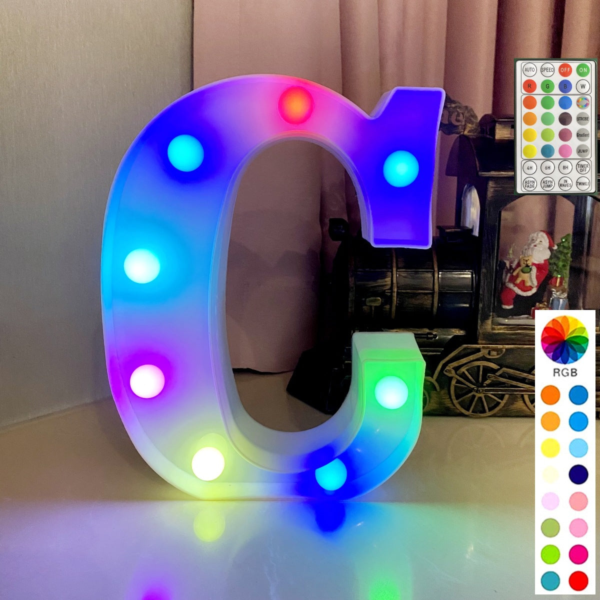 Colorful Alphabet Letter & Numbers LED Lights Remote Control Letter Lamp Decor Luminous Night Lights