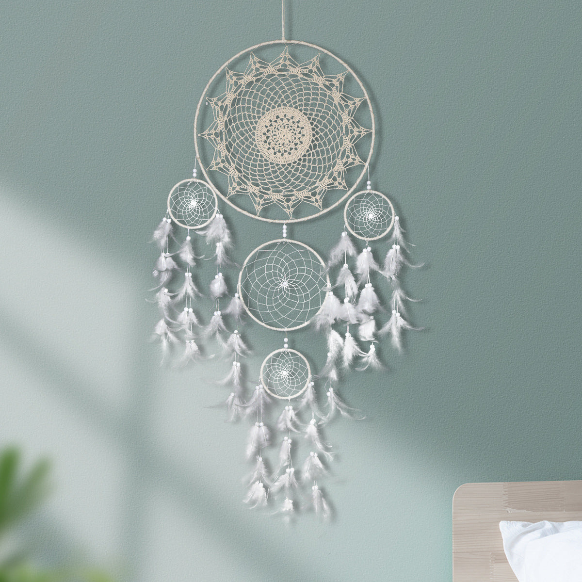 Macrame Feather  Dream Catcher Room Wall Hanging Decor