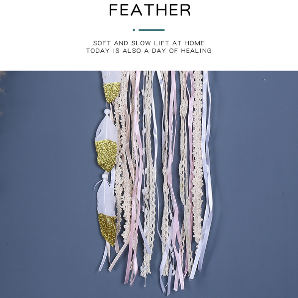 White Feather Tassels Weave Dream Catcher