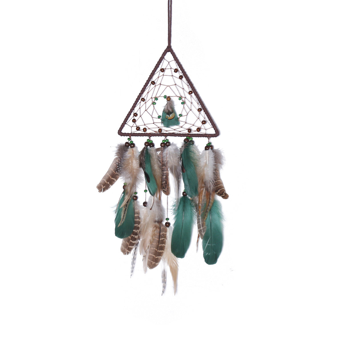 Triangular Feather Weave Dream Catcher Decoration