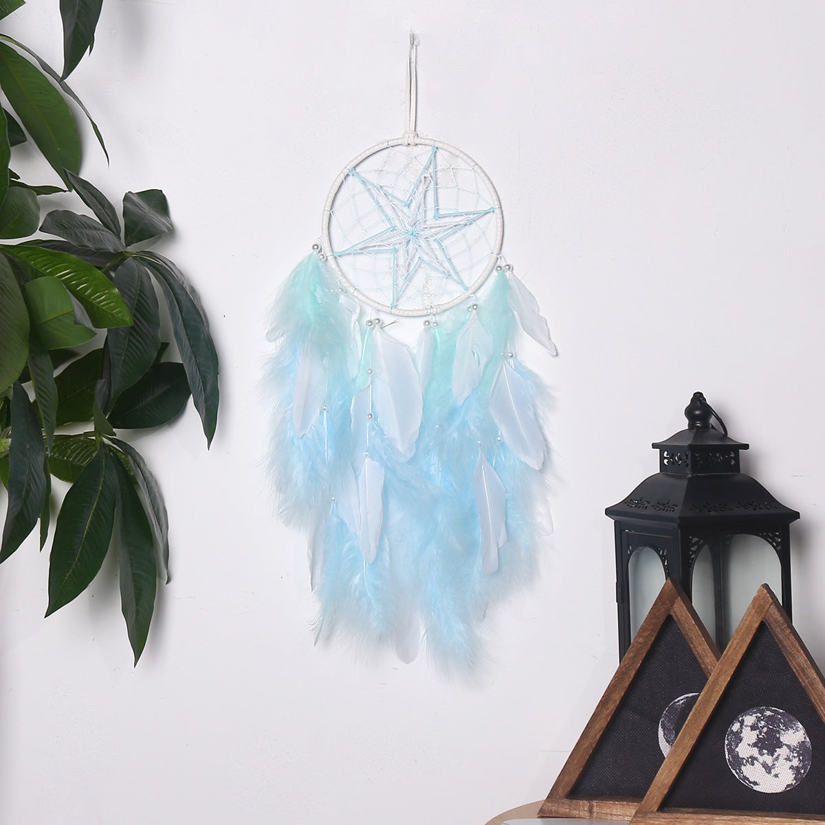 Star Weave Feather Dream Catcher Wall Decoration