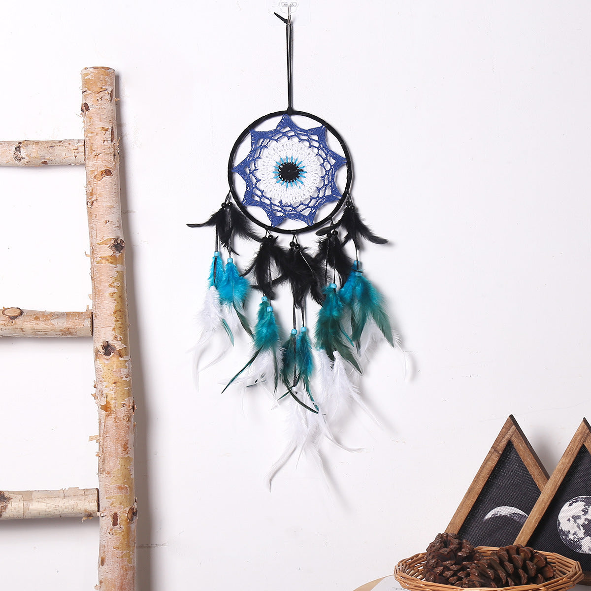 Devil's Eye Feather Weave Wall Decoration