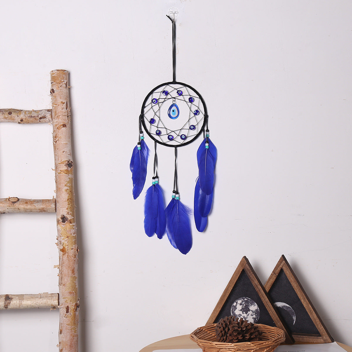 Retro Indian Style Feather Weave Dream Catcher Decoration