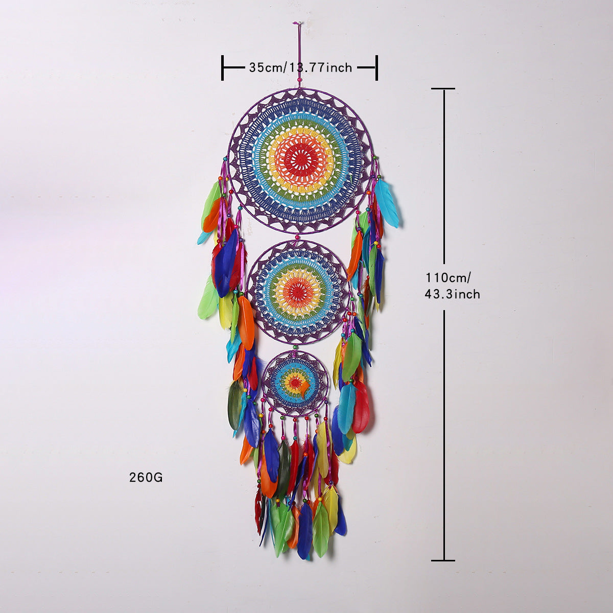 Indian Style Three Ring Dream Catcher Decoration
