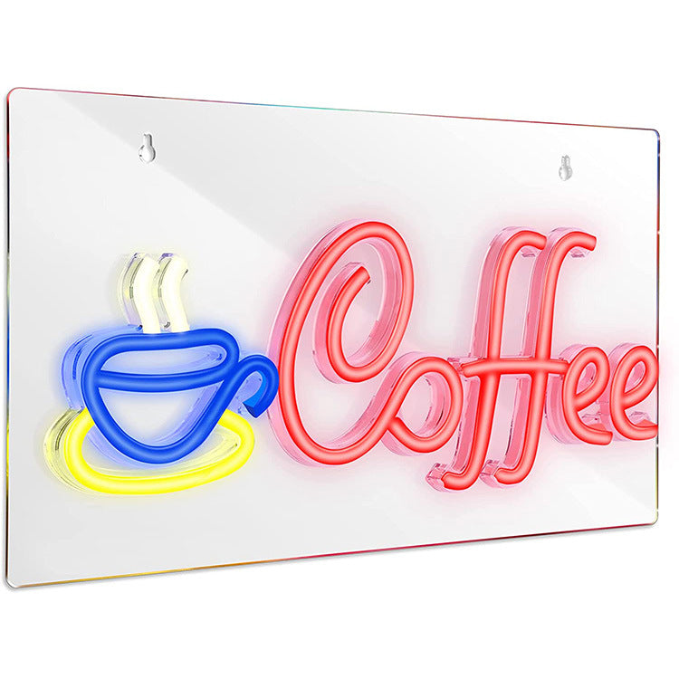 Coffee Letter Decorative Neon Advertising Sign Light