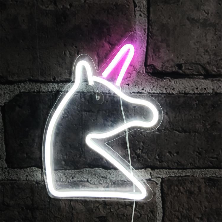 Acrylic Unicorn Head Neon Light