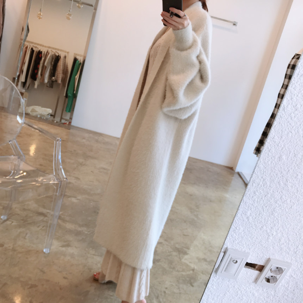 Loose Pure Color Women's Long Sweater Coats