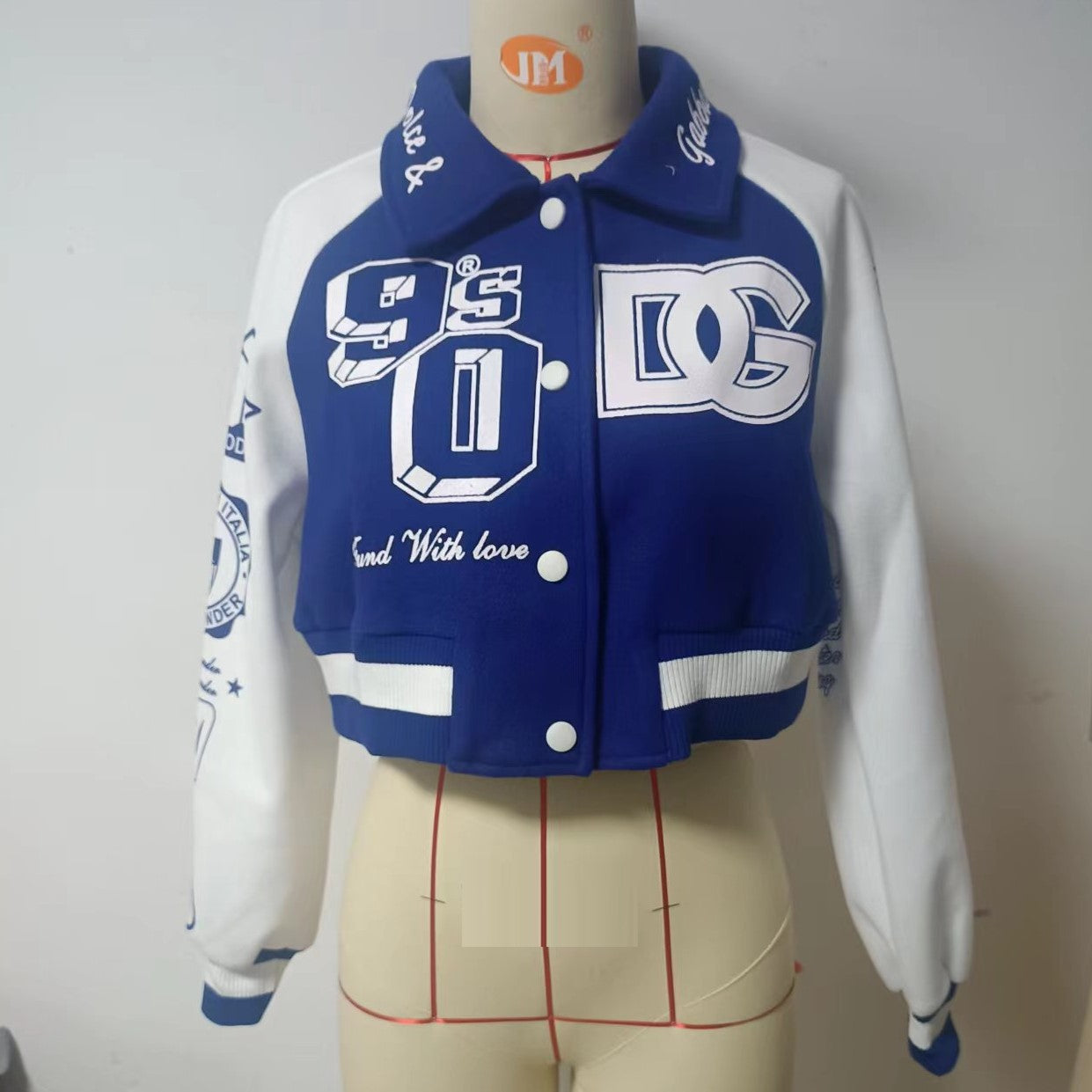 Casual Fashion Letter Contrast Color Baseball Jacket