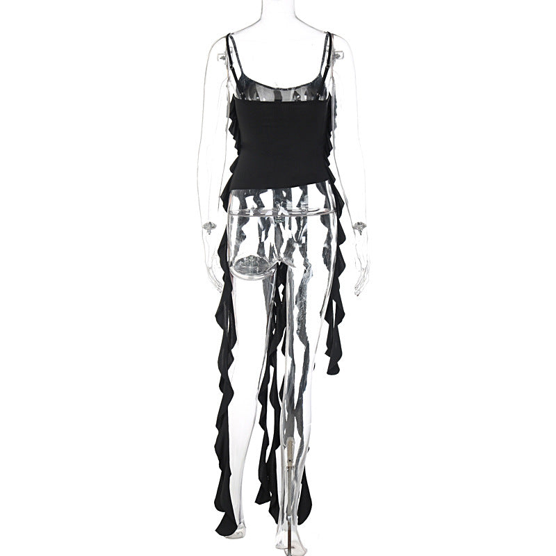 Sexy Pure Color Tassels Women's Camisole Top