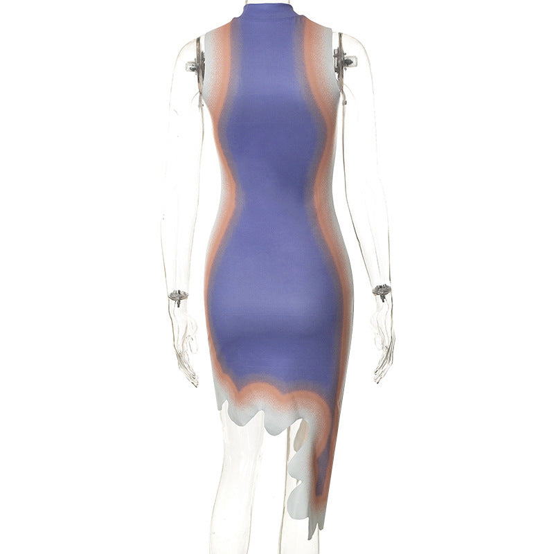 Stylish Printed Sleeveless Dresses For Women