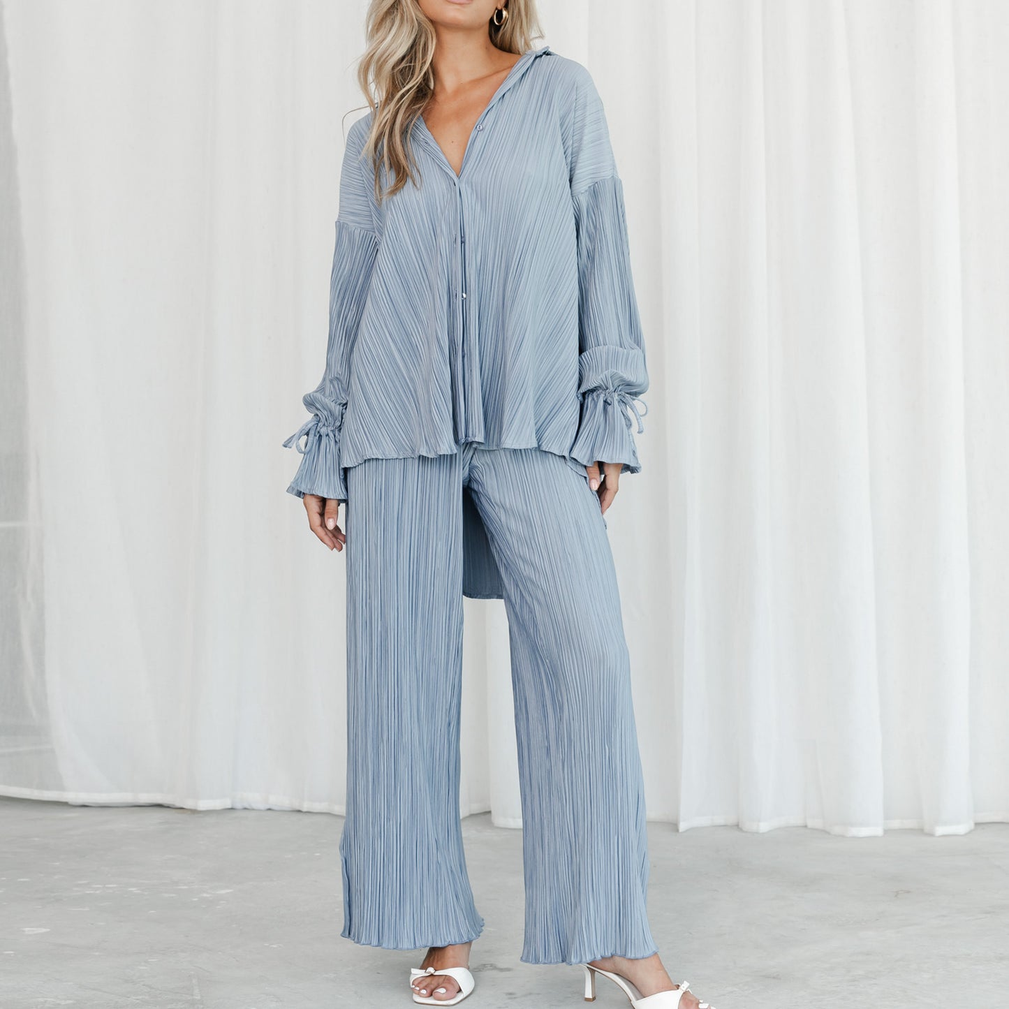Comfy Solid Loose 2 Piece Pajama Sets