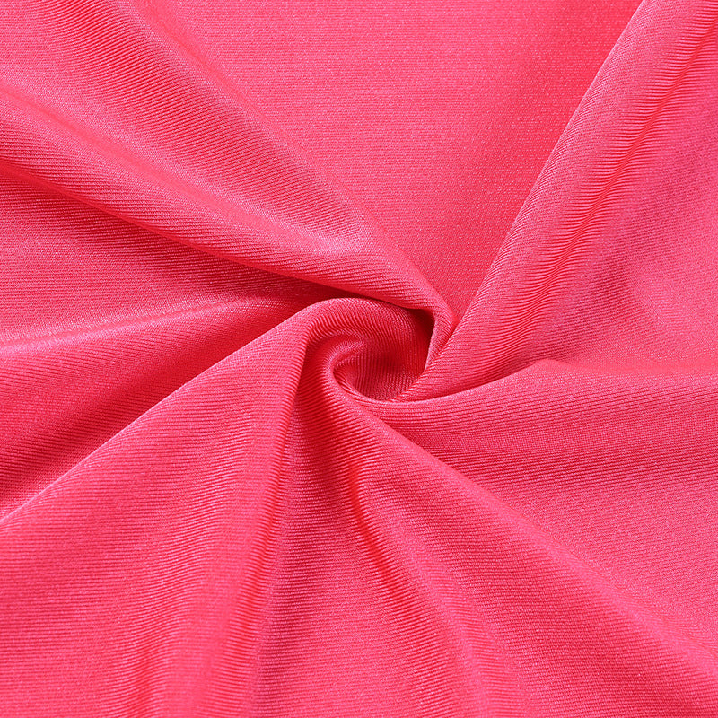 Pink Flower V Neck  Irregular  Patchwork Designer Party Dress