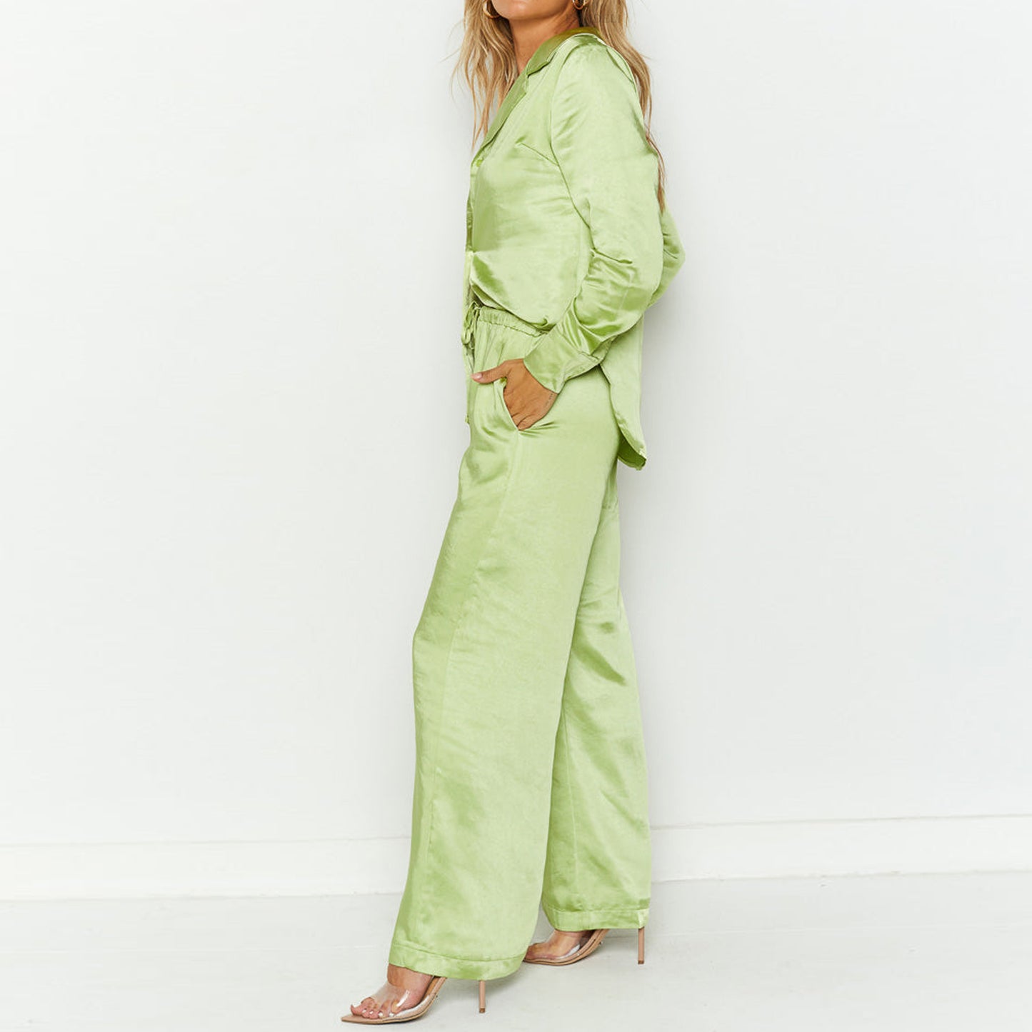 Casual Matching Blouse Pajama Sets For Women
