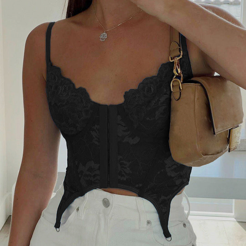 Summer Sexy Lace V Neck Camisole Top