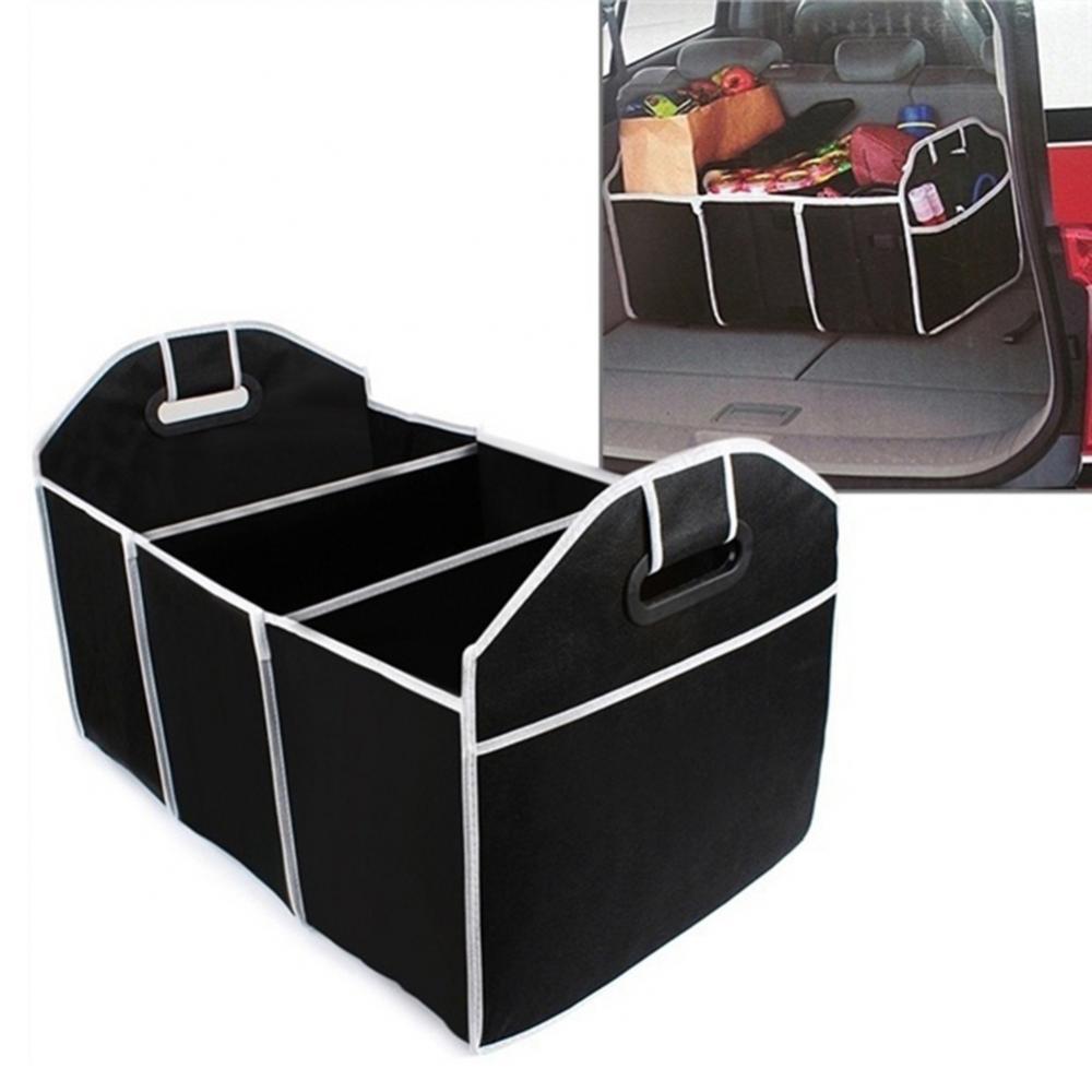 Car Multi-Pocket Trunk Organizer Large Capacity Food Storage Container Bag Folding Vehicle Storage Bag Automobiles Stowing Tidying