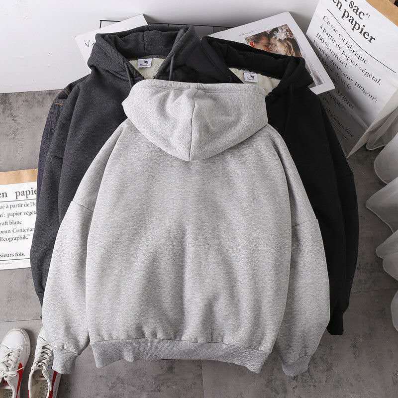 Pure Color Hooded Women's Casual Coats